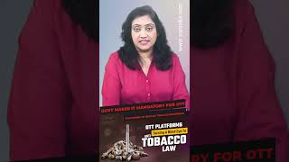 Govt makes it mandatory for OTT platforms to display tobacco warnings #shortsvideo