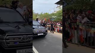 Huge crowd gathers to give a grand welcome to PM Narendra Modi Ji in Thiruvananthapuram!