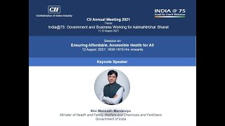 Addressing a session on ensuring affordable and accessible health for all, organized by CII