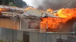 Fire mishap in upper Mohura, Two houses guttedReport by Malik Danish