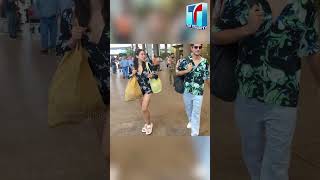 Spotted in the city | Sara Ali Khan Ibrahim Ali Khan and Palak Tiwari at airport | Top Telugu TV