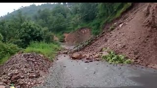 Shocking visuals ....  Mughal road closed, Landslide in various area of peerpanjal, advisory issued.