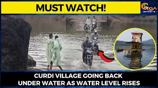 Curdi village going back under water as water level rises.