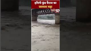 Shorts: हथिनी कुंड बैराज का बढ़ा जलस्तर बढ़ा || Haryana Rain  | Janta Tv