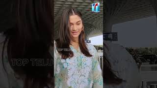 Indian Actress Saiee Manjrekar Spotted at Mumbai Airport | Heroin Saiee Manjrekar |Top Telugu TV