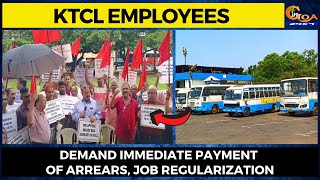KTCL employees on protest- Demand immediate payment of arrears, job regularization