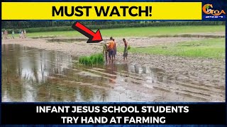 Infant Jesus School students try hand at farming.