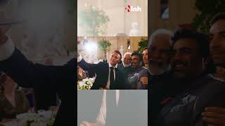 French President Emmanuel Macron ने PM Modi और R. Madhavan संग ली Selfie || Paris || #youtubeshorts