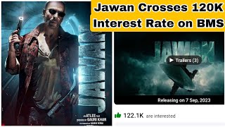 Jawan Movie Crosses 120K Interest Ratio On Bookmyshow, SRK's FILM Buzz Is On Next Level