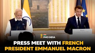 PM Narendra Modi's remarks at press meet with President Emmanuel Macron of France