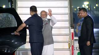 Prime Minister Narendra Modi arrives in Delhi from a successful two nation tour l PMO
