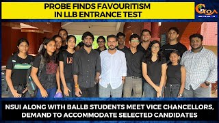 Probe finds favouritism in LLB entrance test. NSUI along with BALLB students meet vice Chancellors