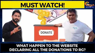 What happen to the website declaring all the donations to RG?