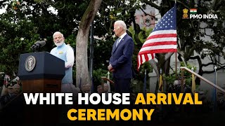 Prime Minister's Statement at the White House Arrival Ceremony With English Subtitle