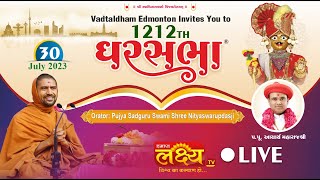 LIVE || Ghar Sabha 1212 || Pu Nityaswarupdasji Swami || Edmonton, Canada