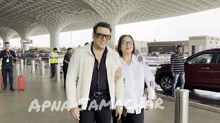 Govinda with wife Spotted at Airport Flying from Mumbai