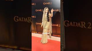 #ameeshapatel Grand Entry As Sakeena #gadar2 Premiere