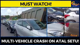 #MustWatch- Multi-vehicle crash on Atal Setu!
