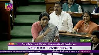 Smt. Smriti Zubin Irani on Motion of No Confidence | Lok Sabha | 09 August, 2023