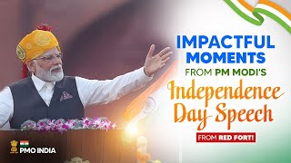 IMPACTFUL moments from PM Modi's Independence Day speech from Red Fort!