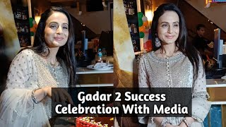 Ameesha Patel Celebrates Gadar 2 Success With Media & Friends