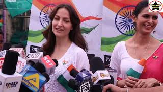Elli Avrram, Meenakshi Dixit & Lekha Prajapati Celebrates Independence Day 2023 With Media