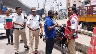Pending Challans Ke Khilaaf Police Action Mein | Rajendarnagar Road | SACH NEWS |