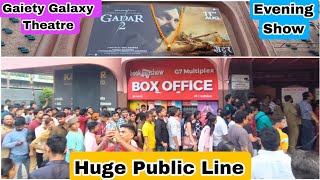 Gadar 2 Movie Huge Public Line Evening Show At Gaiety Galaxy Theatre In Mumbai