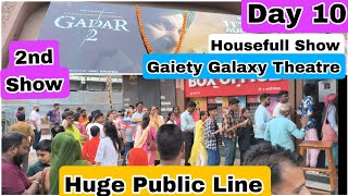 Gadar 2 Movie Huge Public Line Day 10 Second Show At Gaiety Galaxy Theatre In Mumbai