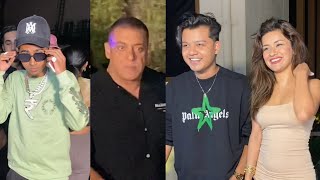 Salman Khan, MC Stan, Avneet Kaur, Riyaz Aly & AP Dhillon Spotted At Restaurant In Mumbai