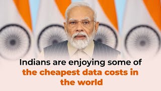 850 million Indians benefit from one of the cheapest data costs in the world | PM Modi | #G20