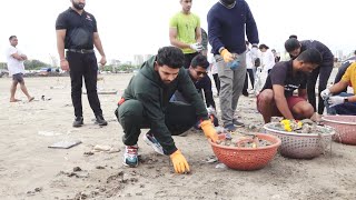 Shiv Thakare Beach Cleaning Campaign At Juhu Beach