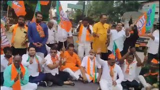 BRS Down Down Ne Naray | BJP Workers Giraftar | Abids Hyderabad | SACH NEWS |