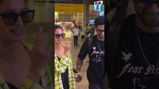 Cute Couple Kriti Kharbanda & Pulkit Samrat Gets Clicked by Media At Airport | Top Telugu TV