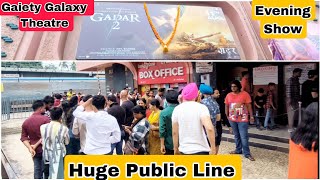 Gadar 2 Movie Huge Public Line Evening Show At Gaiety Galaxy Theatre In Mumbai
