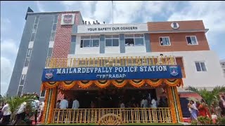 Mailardevpally police station ki new building ka ifftetah home Minister Mahmood Ali Kay hatou