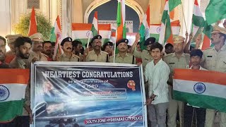 Chandrayaan 3 Ki Kamiyabi Per Hyderabad city police ne Kiya Khushi ka izhaar || SACHNEWS