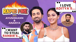 Ananya Panday on what she loves about rumoured BF Aditya Roy Kapur; Ayushmann on SRK | RAPID FIRE