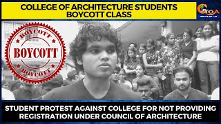 College of Architecture students boycott class.
