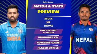IND vs NEP Asia Cup 2023 | 5th Match | Prediction | Match Stats Preview | CricTracker