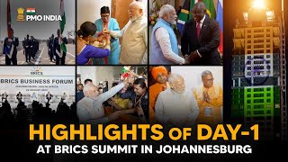 Highlights of PM Modi's Day-1 at BRICS Summit in Johannesburg, South Africa