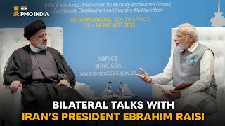 Prime Minister Narendra Modi holds bilateral talks with Iran President Ebrahim Raisi