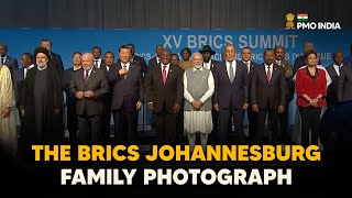 Prime Minister Narendra Modi & other leaders at the BRICS Johannesburg Family Photograph