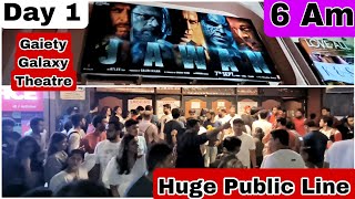 Jawan Movie Huge Public Line 6 Am Show Day 1 At Gaiety Galaxy Theatre In Mumbai