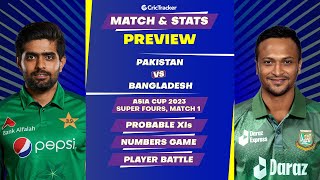 Pakistan vs Bangladesh Asia Cup 2023 | Match Preview Stats | Prediction | CricTracker