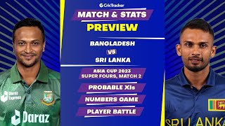 Sri Lanka vs Bangladesh Asia Cup 2023 | Match Preview Stats | Prediction | CricTracker