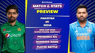 India vs Pakistan Asia Cup 2023 | Match Preview Stats | Prediction | CricTracker