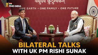 PM Narendra Modi holds bilateral talks with UK PM Rishi Sunak