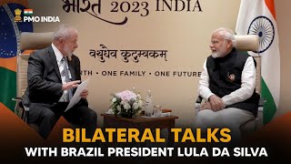 PM Narendra Modi holds bilateral talks with Brazil President Lula Da Silva