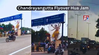 Chandrayangutta Flyover Par Ganesh Murti Phas Gai | Kai Khanto Tak Jam Raha Bridge | SACH NEWS |